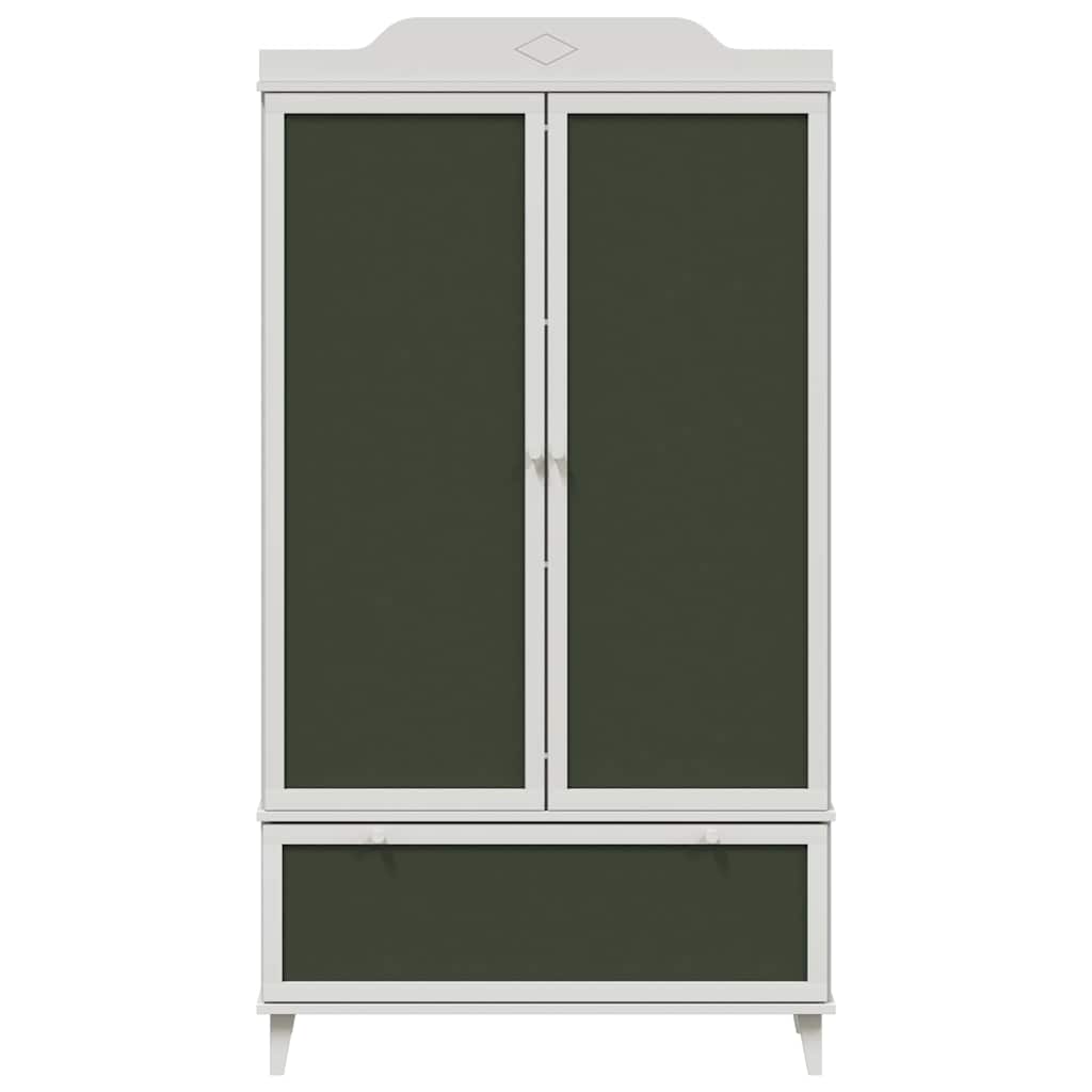 Chalkboard Wardrobe with Drawer with Door White Engineered wood